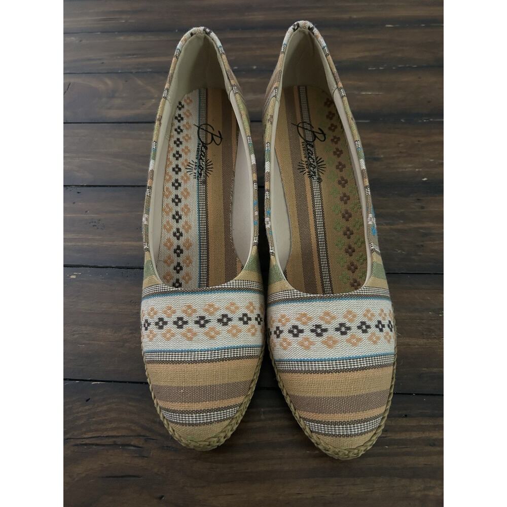 BEACON Women’s 8.5 SS SUPER SLIM Canvas NEWPORT Slip On Wedge Espadrilles